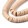 Flat Round Handmade Polymer Clay Beads CLAY-R067-10mm-53-4