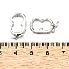 Oval Brass Micro Pave Clear Cubic Zirconia Twister Clasps KK-B170-18P-3