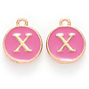 Golden Plated Alloy Enamel Charms X-ENAM-S118-08X-1