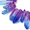 Two Tone Natural Quartz Crystal Beads Strands G-Z131-K01-04-4