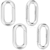 2Pcs 925 Sterling Silver Spring Gate Rings STER-BBC0006-45-1