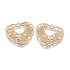 Brass Filigree Pendants KK-T038-397G-1