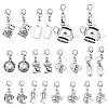 26Pcs 13 Style Alloy Pendant Decorations HJEW-PH02489-1