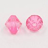 Faceted Bicone Transparent Acrylic Beads DBB8mm09-1