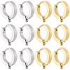16Pcs 2 Colors 304 Stainless Steel Huggie Hoop Earrings Findings STAS-BBC0009-68C-7