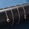 Brass Cable Chain Necklaces Making MAK-P011-01RG-4