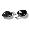 Natural Dyed & Heated Black Agate Pendants G-I311-A16-3