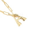 Brass Screw Carabiner Lock Pendant Necklaces NJEW-JN03011-01-1