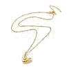 Initial Letter Brass Pendant Necklace NJEW-A015-21G-V-2