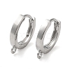 Brass Hoop Earrings Finding X-KK-H455-62P-1