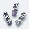 Natural Amethyst Pendants G-O163-E11-1