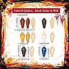 48Pcs 6 Colors Alloy Enamel Pendant ENAM-GA0001-03-2