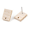Ash Wood Stud Earring Findings EJEW-N017-011I-3