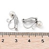 304 Stainless Steel Clip-on Earring Findings with Imitation Pearl Plastic Beaded LS-STAS-H216-03A-P-3