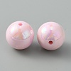 Pearlized Plastic Round Beads KY-WH0004-06E-1