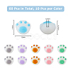 60Pcs 6 Colors Opaque Acrylic Beads SACR-DC0001-05-2