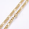 304 Stainless Steel Figaro Chain Necklaces MAK-L015-29A-1