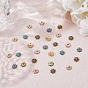 100Pcs Multi-Petal Alloy Enamel Bead Caps FIND-HY0001-07-3