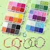 DIY Round Glass Beads Bracelet Making Kits SEED-YW0002-64A-6