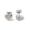 Rack Plating Brass Micro Pave Clear Cubic Zirconia Stud Earrings EJEW-K299-01P-I-4