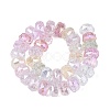 Electroplate Transparent Crackle Glass Beads Strands EGLA-Q135-01A-B01-2