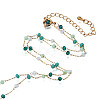 Glass Faceted Round Beaded Chains CHS-N003-07-5