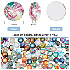 PandaHall Elite 1 Bag Printed Glass Cabochons GGLA-PH0001-48-2