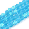 Imitate Austrian Crystal Bicone Frosted Glass Beads Strands GLAA-F029-TM4mm-A19-1