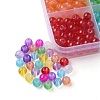 750Pcs 15 Colors Baking Paint Glass Beads Strands DGLA-YW0001-09-2