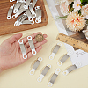 24Pcs Silicone & 201 Stainless Steel Curved Rectangle Connector Charms STAS-BC0004-12A-3