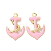 Eco-Friendly Brass Enamel Pendants STAS-C031-01G-02-1