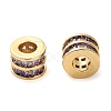 Brass Micro Pave Cubic Zirconia Beads KK-D093-04G-02-1