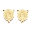 Ion Plating(IP) 201 Stainless Steel Rosary Center Connector Charms X-STAS-T064-47G-2