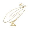 Hollow Butterfly 304 Stainless Steel Pendant Necklaces NJEW-M096-16G-2