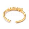 Constellation/Zodiac Sign Brass Cuff Rings RJEW-J074-05G-C-2