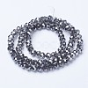 Electroplate Transparent Glass Beads Strands EGLA-A034-T6mm-Y01-2