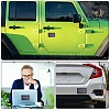 Gorgecraft 4Pcs 4 Style Aluminum Adhesive Sticker Car Stickers DIY-GF0003-94-5