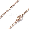 Ion Plating(IP) 304 Stainless Steel Cable Chain Necklace for Men Women NJEW-K245-024C-2