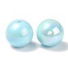 UV Plating Rainbow Iridescent Acrylic Beads PACR-E001-04F-3