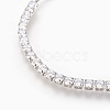 Brass Cubic Zirconia Bolo Tennis Bracelets BJEW-P232-01P-01-2