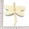 Dragonfly Rack Plating Alloy Pave Resin Big Pendants FIND-N005-48G-3