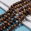 Natural Tiger Eye Round Bead Strands G-P072-33-10mm-6