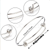 BENECREAT DIY Moon & Star Charm Bangle Making Kit DIY-BC0004-64-4