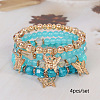 Boho Style Wood Beaded Stretch Bracelet Sets for Women WGE3C3B-39-1
