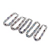 304 Stainless Steel Byzantine Chain Bracelet for Girl Women BJEW-Z011-17P-1