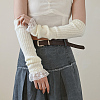 2 Pairs 2 Colors Acrylic Fibers Long Mesh Lace Gloves AJEW-CN0006-66-7