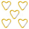 5Pcs Zinc Alloy Spring Gate Rings FIND-TA0009-73G-2