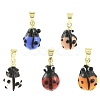 6Pcs Handmade Lampwork Pendants LAMP-FS0001-57A-1