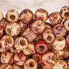 3 Bags Printed Wooden Dyed Beads WOOD-SC0002-20-6