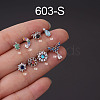 316L Surgical Stainless Steel Micro Pave Cubic Zirconia Cartilage Earrings WG7DF17-09-1